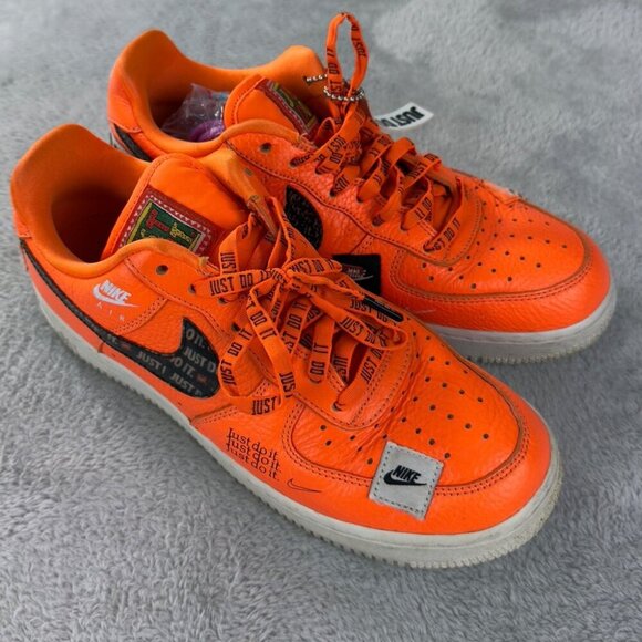 Nike Air Force 1 Just Do It Bright Orange Men’s Sneakers Size 8 US - AR7719-800 - Picture 6 of 16